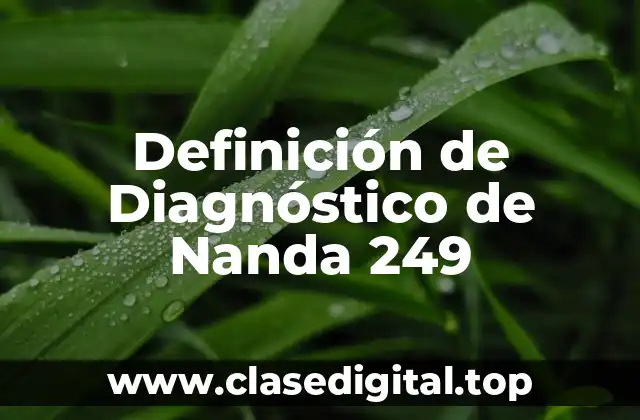 Definición de Diagnóstico de Nanda 249