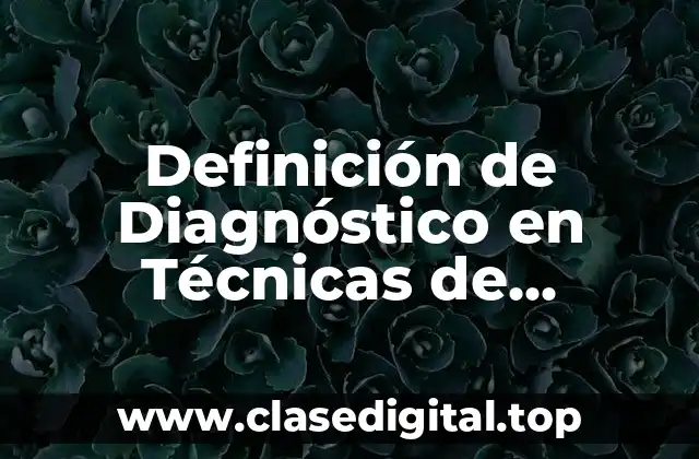 Definición de Diagnóstico en Técnicas de Investigación