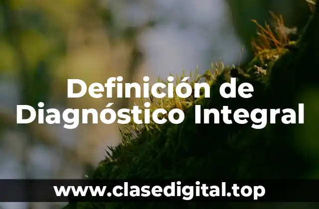 Definición técnica de Diagnóstico Integral