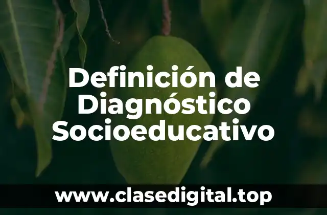 Definición de Diagnóstico Socioeducativo