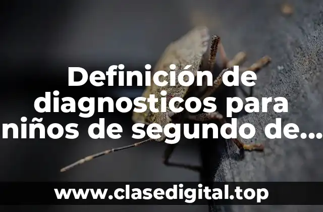 Definición de diagnosticos para niños de segundo de preescolar