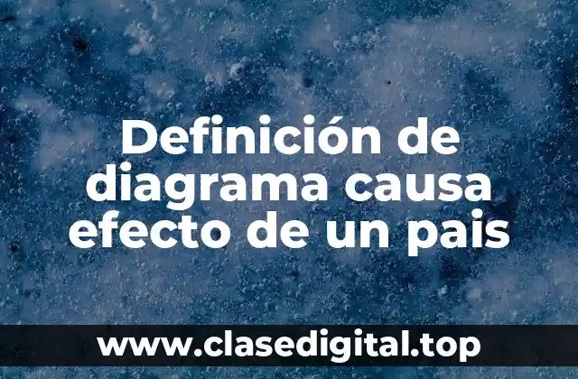 Definición de diagrama causa efecto de un pais