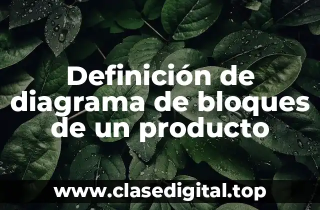 Definición de diagrama de bloques de un producto