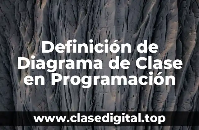 Definición de Diagrama de Clase en Programación