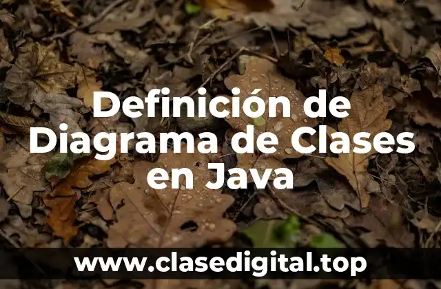 Definición de Diagrama de Clases en Java