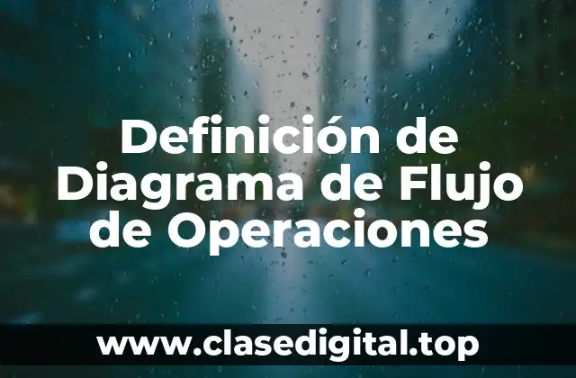 Definición de Diagrama de Flujo de Operaciones