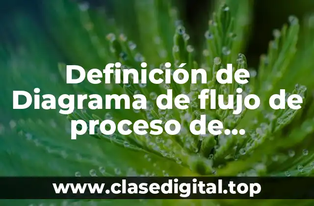 Definición de Diagrama de flujo de proceso de producción