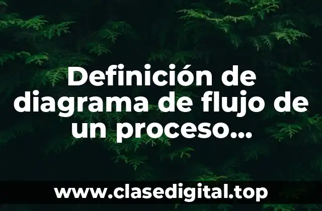 Definición de diagrama de flujo de un proceso industrial