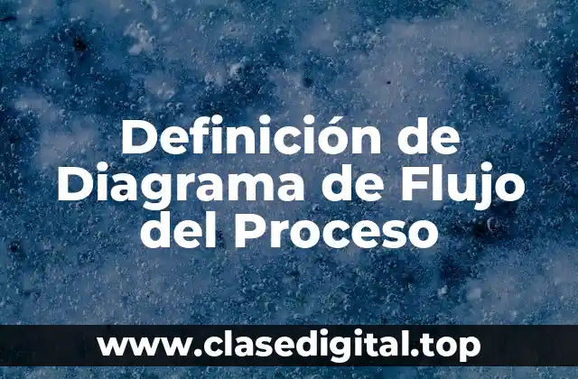 Definición de Diagrama de Flujo del Proceso