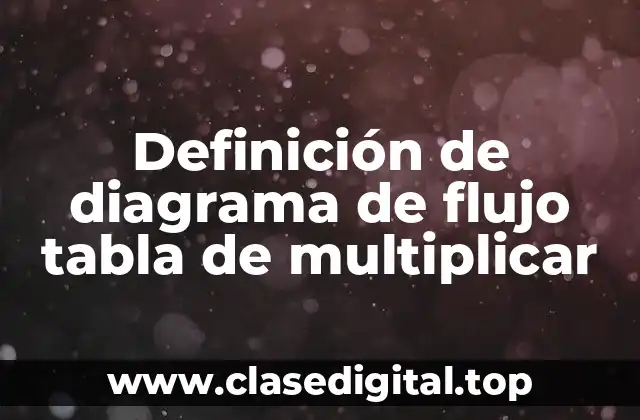 Definición de diagrama de flujo tabla de multiplicar
