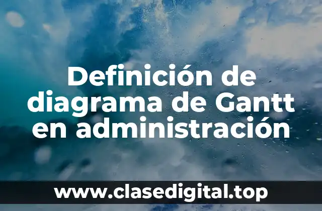 Definición de diagrama de Gantt en administración