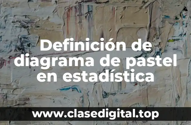 Definición de diagrama de pastel en estadística