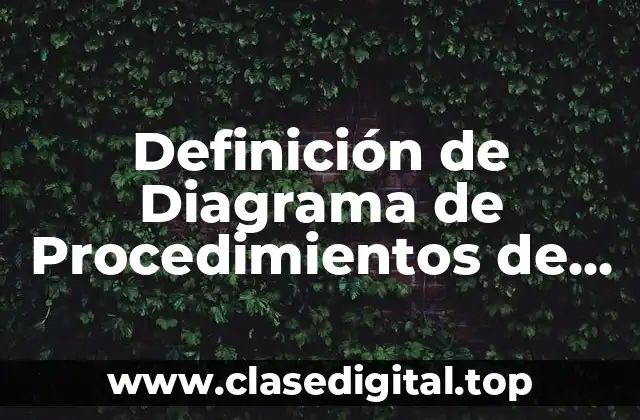 Definición de Diagrama de Procedimientos de una Empresa