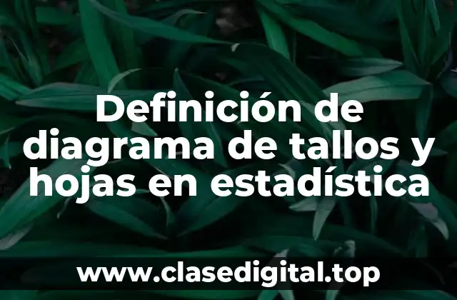 Definición de diagrama de tallos y hojas en estadística