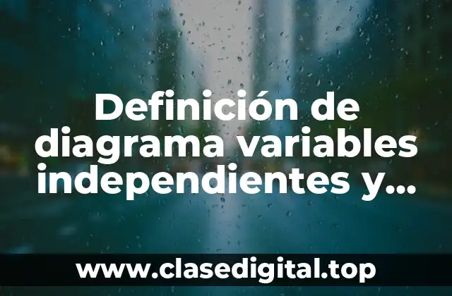 Ejemplos de diagrama de variables independientes y dependientes