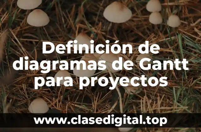 Definición de diagramas de Gantt para proyectos