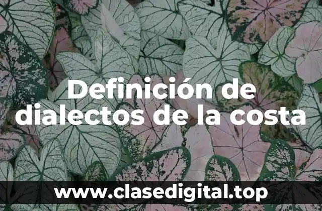 Definición de dialectos de la costa