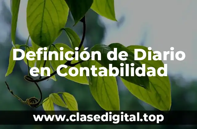 Definición de Diario en Contabilidad