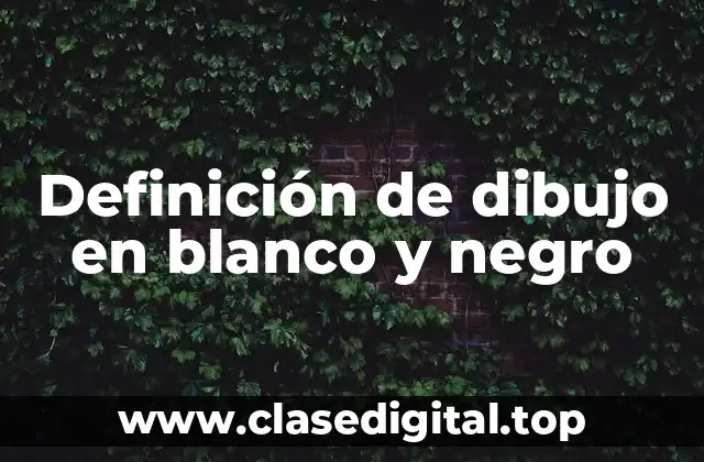 Definición de dibujo en blanco y negro