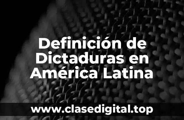 Definición técnica de dictadura