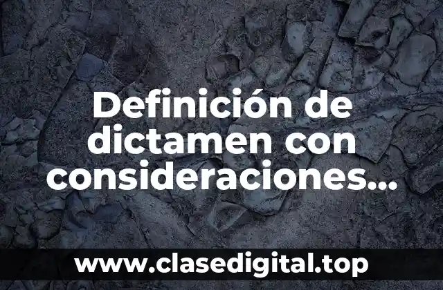Definición de dictamen con consideraciones especiales en auditoría