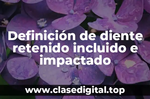 Definición de diente retenido incluido e impactado