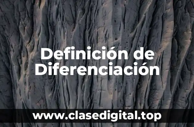 Definición de Diferenciación