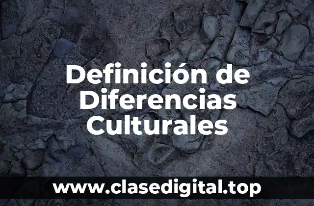 Definición de Diferencias Culturales