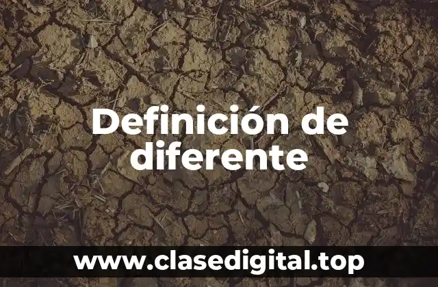 Definición de diferente