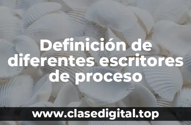 Definición de diferentes escritores de proceso