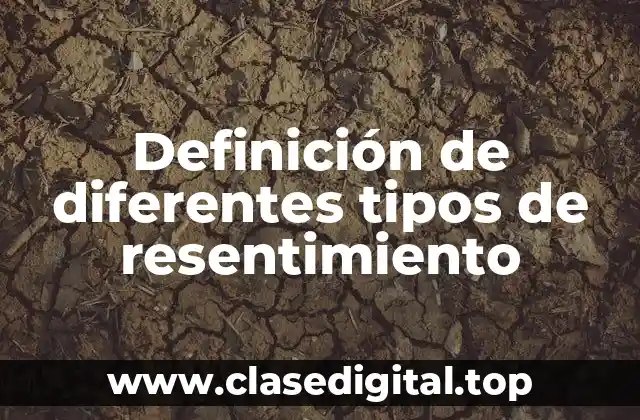 Definición de diferentes tipos de resentimiento