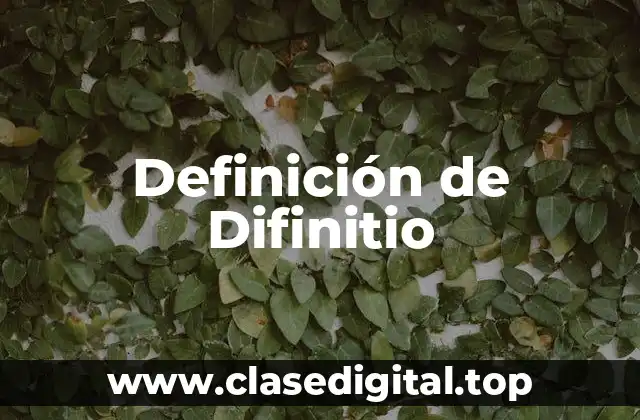 Definición de Difinitio