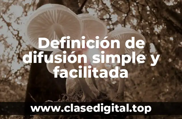 Ejemplos de difusión simple y facilitada