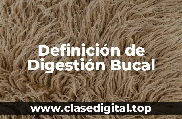 Definición de Digestión Bucal