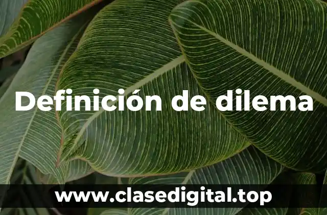 Definición de dilema