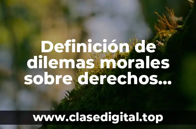 Definición de dilemas morales sobre derechos humanos