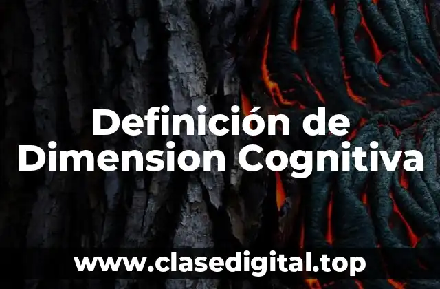 Definición técnica de Dimension Cognitiva