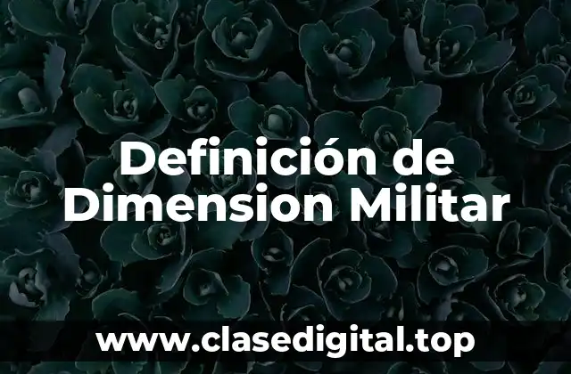 Definición de Dimension Militar