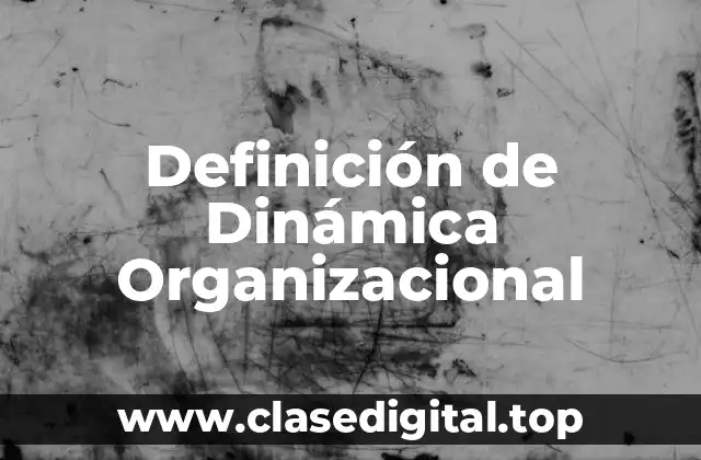 Definición de Dinámica Organizacional