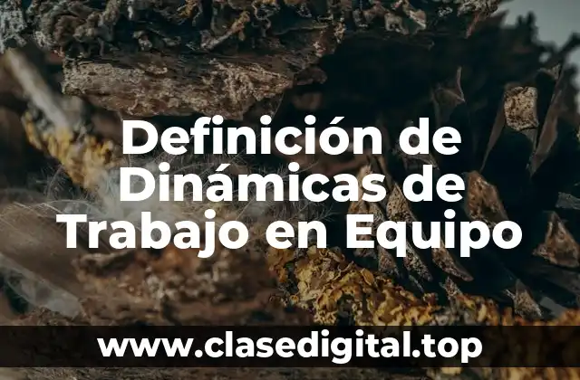 Definición de Dinámicas de Trabajo en Equipo