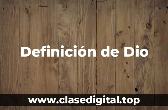 Definición técnica de Dios