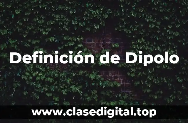 Definición técnica de Dipolo