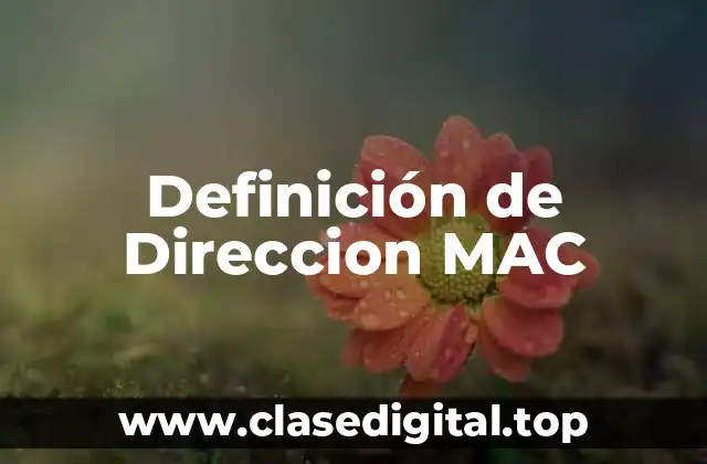 Definición de Direccion MAC