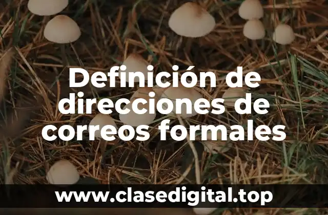 Ejemplos de direcciones de correos formales