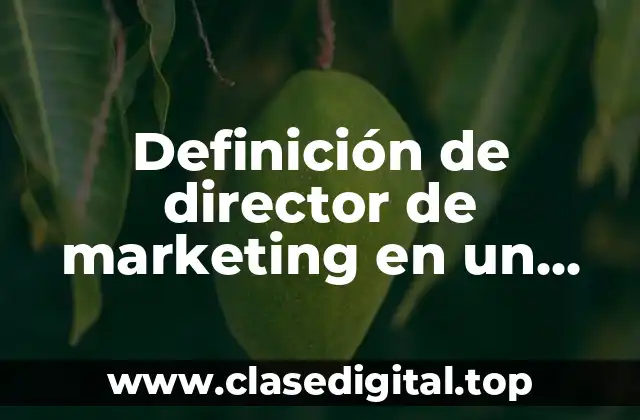 Definición de director de marketing en un hotel