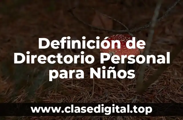 Definición de Directorio Personal para Niños