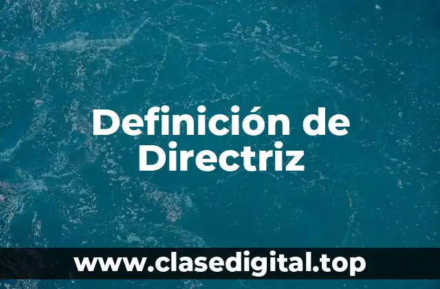 Definición de Directriz