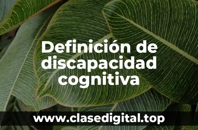 Ejemplos de discapacidad cognitiva