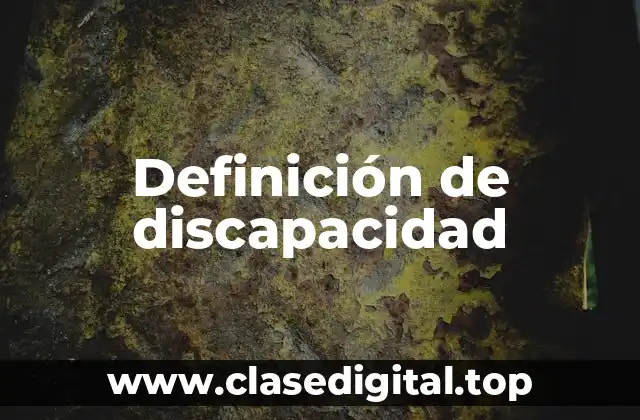 Definición técnica de discapacidad
