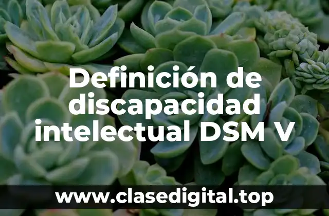Definición técnica de discapacidad intelectual